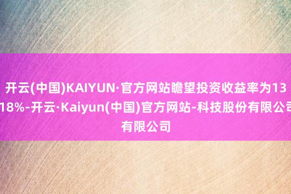 开云(中国)KAIYUN·官方网站瞻望投资收益率为13.18%-开云·Kaiyun(中国)官方网站-科技股份有限公司