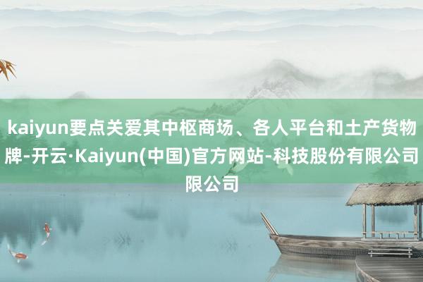 kaiyun要点关爱其中枢商场、各人平台和土产货物牌-开云·Kaiyun(中国)官方网站-科技股份有限公司