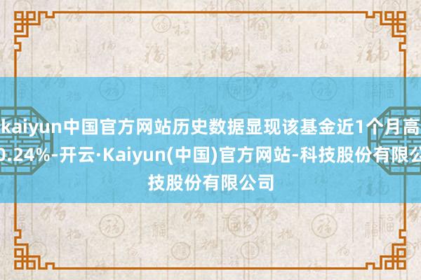 kaiyun中国官方网站历史数据显现该基金近1个月高潮0.24%-开云·Kaiyun(中国)官方网站-科技股份有限公司