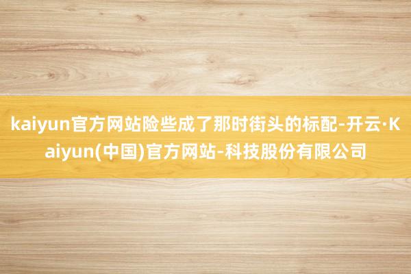kaiyun官方网站险些成了那时街头的标配-开云·Kaiyun(中国)官方网站-科技股份有限公司