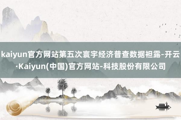 kaiyun官方网站第五次寰宇经济普查数据袒露-开云·Kaiyun(中国)官方网站-科技股份有限公司