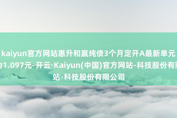 kaiyun官方网站惠升和赢纯债3个月定开A最新单元净值为1.097元-开云·Kaiyun(中国)官方网站-科技股份有限公司