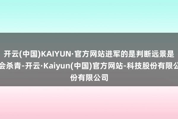 开云(中国)KAIYUN·官方网站进军的是判断远景是否会杀青-开云·Kaiyun(中国)官方网站-科技股份有限公司