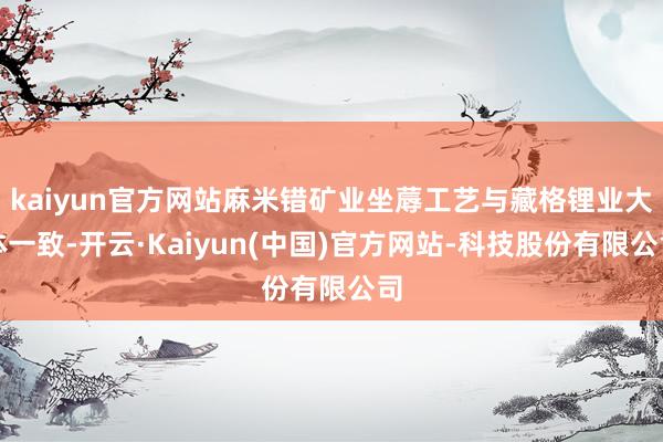 kaiyun官方网站麻米错矿业坐蓐工艺与藏格锂业大体一致-开云·Kaiyun(中国)官方网站-科技股份有限公司