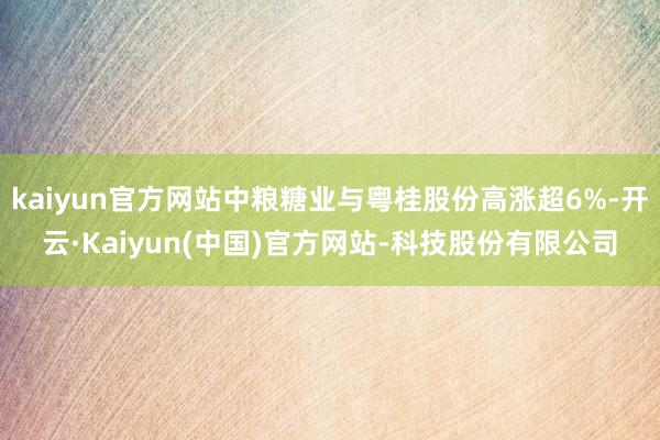 kaiyun官方网站中粮糖业与粤桂股份高涨超6%-开云·Kaiyun(中国)官方网站-科技股份有限公司